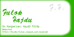 fulop hajdu business card